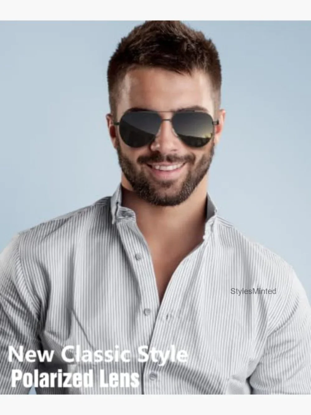 Polarized Aviator Sunglasses UV400 Driving Pilot 60mm